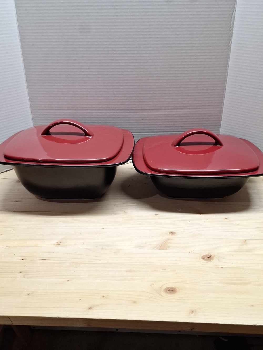 #AFF CorningWare Ryku square casserole dishes, 2-quart & 3-quart size
